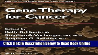 Download Gene Therapy for Cancer (Cancer Drug Discovery and Development)  Ebook Free