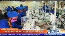 Trabajadores de la Central Obrera Boliviana cumplen 72 horas de paro