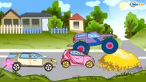Carros para niños - Excavadoras, Camión, Grúa - Сaricaturas de coches. Spanish Cartoons