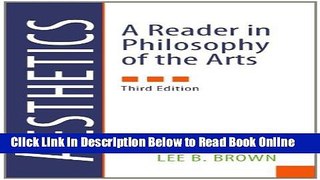 Read Aesthetics: A Reader in Philosophy of the Arts  Ebook Free