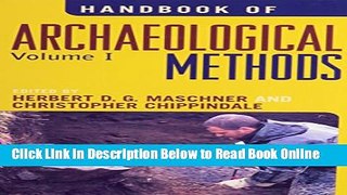 Read Handbook Of Archaeological Methods 2 volume set  Ebook Free