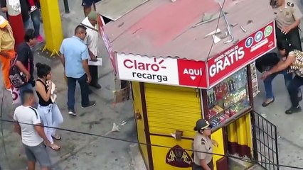 very angry dog battle in street