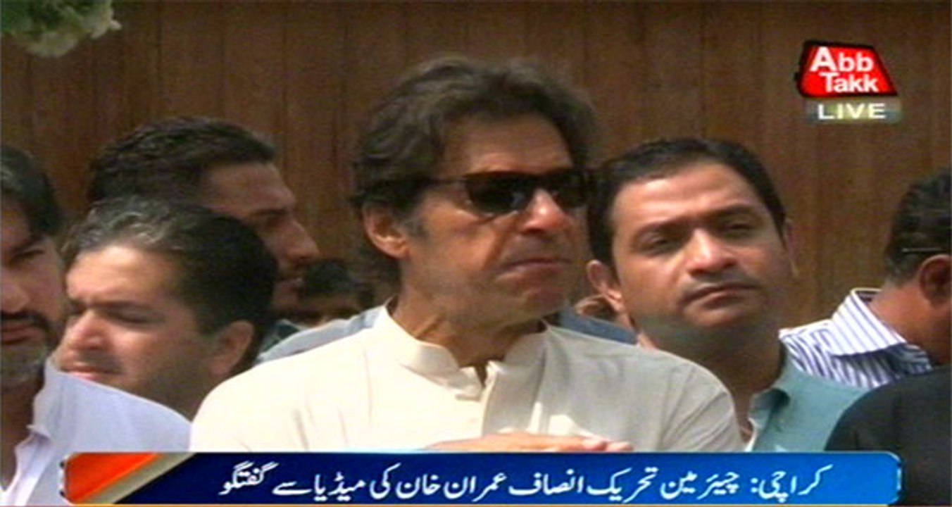 Chairman PTI Imran Khan Addresses Media In Karachi