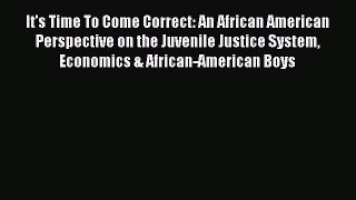 Download Book It's Time To Come Correct: An African American Perspective on the Juvenile Justice