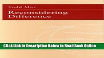 Download Reconsidering Difference: Nancy, Derrida, Levinas, and Deleuze  PDF Online