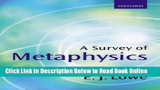 Download A Survey of Metaphysics  Ebook Free