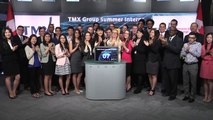 TMX Group Summer Interns open Toronto Stock Exchange, June 20, 2014.
