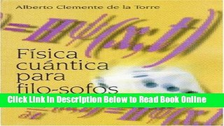 Read FÃ­sica cuÃ¡ntica para filo-sofos (Breviarios de ciencia contemporanea) (Spanish Edition)