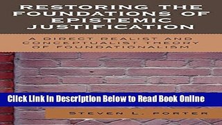 Read Restoring the Foundations of Epistemic Justification: A Direct Realist and Conceptualist