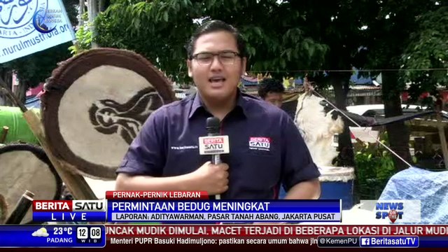 Jelang Lebaran, Pedagang Bedug di Kawasan Tanah Abang Bermunculan