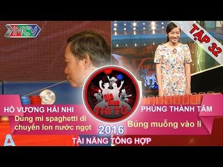 GIA ĐÌNH TÀI TỬ - Tập 32 | Dùng mì spaghetti di chuyển lon nước | Búng muỗng vào li | 24/04/2016