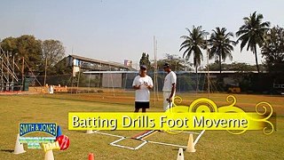 Cricket Practice Batting Drills foot moves.