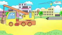 Zabawki dla dzieci - Koparka, Ciężarówka i Żuraw. Kolekcja kreskówek - Bajki po polsku