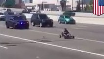 Go-kart racing: Oakland police chase go-kart down busy interstate highway - TomoNews