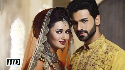 Happy couple Divyanka Vivek pose for their per wedding shoot