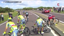 1ère étape : La chute d'Alberto Contador (Tinkoff) !