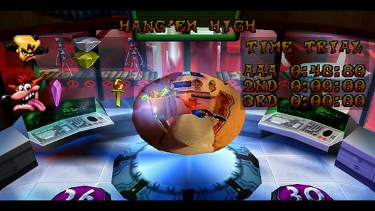 Crash Bandicoot 3: Warped - Part 7 - Level 27: Hang'em High ...