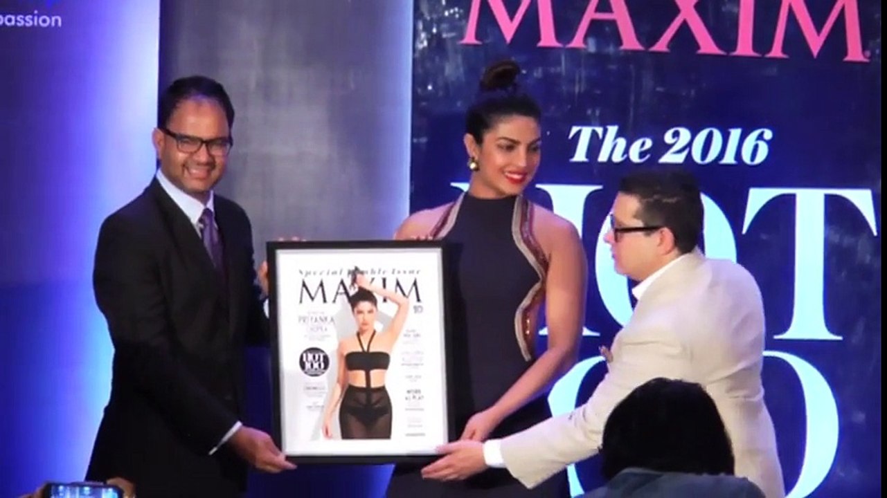 Priyanka Chopra Hot In Backless Dress At Maxim India Cover Launch !!