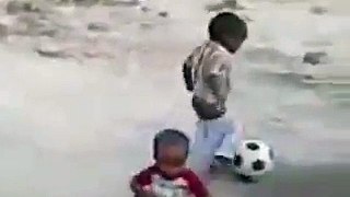 Baby Playing Football Funny