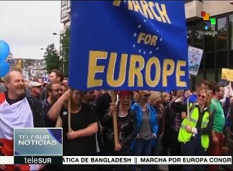 Miles de británicos se manifiestan contra el Brexit en Londres