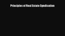 Read Principles of Real Estate Syndication Ebook Free