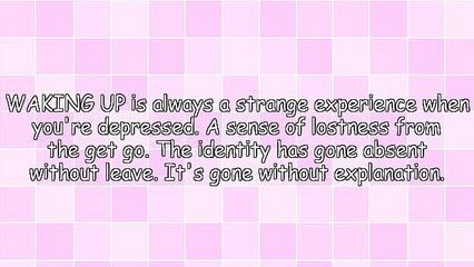 Where On Earth Have I Gone? Depression and Identity