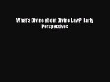 [Read] What's Divine about Divine Law?: Early Perspectives ebook textbooks