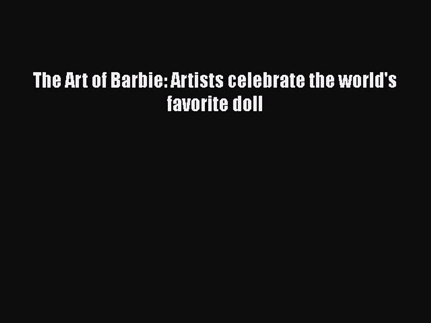 the art of barbie