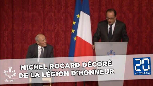 Michel Rocard décoré de la Grand Croix de la Légion d'honneur par François Hollande