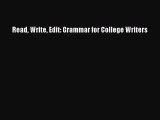 PDF Read Write Edit: Grammar for College Writers Free Books