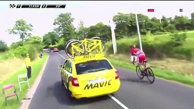 Tour de France 2016 - этап 1 - за 14 км до финиша.
