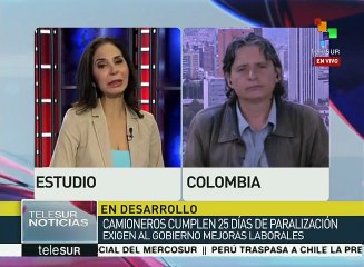 Camiones de Colombia exigen al gobierno de Santos mejoras laborales
