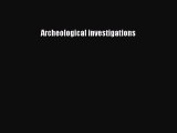 Read Books Archeological investigations ebook textbooks