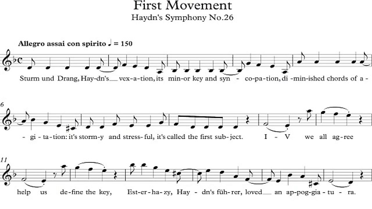 Haydn symph 26 song