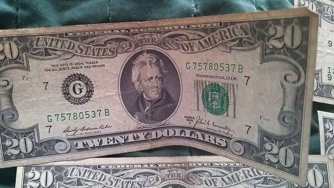 1969 20 dollar bill...is they worth anything video Dailymotion