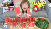 [MUKBANG] 10Kg of Watermelon Cut 2 Interesting Ways| Yuka [Oogui]