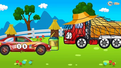 ✔ Nascar and Truck. Adventures in the bee-garden / Ambulance / Car Cartoons for kids / 2 Series ✔