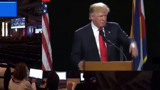Donald Trump addressing empty chairs - Funny