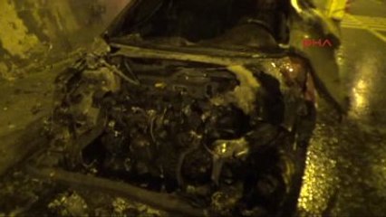 Bolu Dağı Tüneli'nde Otomobil Yandı