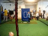 Jonathan Larrea Batting Practice, Hitting a baseball with a 20 oz wood bat at 5 years old