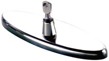 All Sales 97315P Billet Aluminum 8 Oval Rear View Mirror with Polished Flam