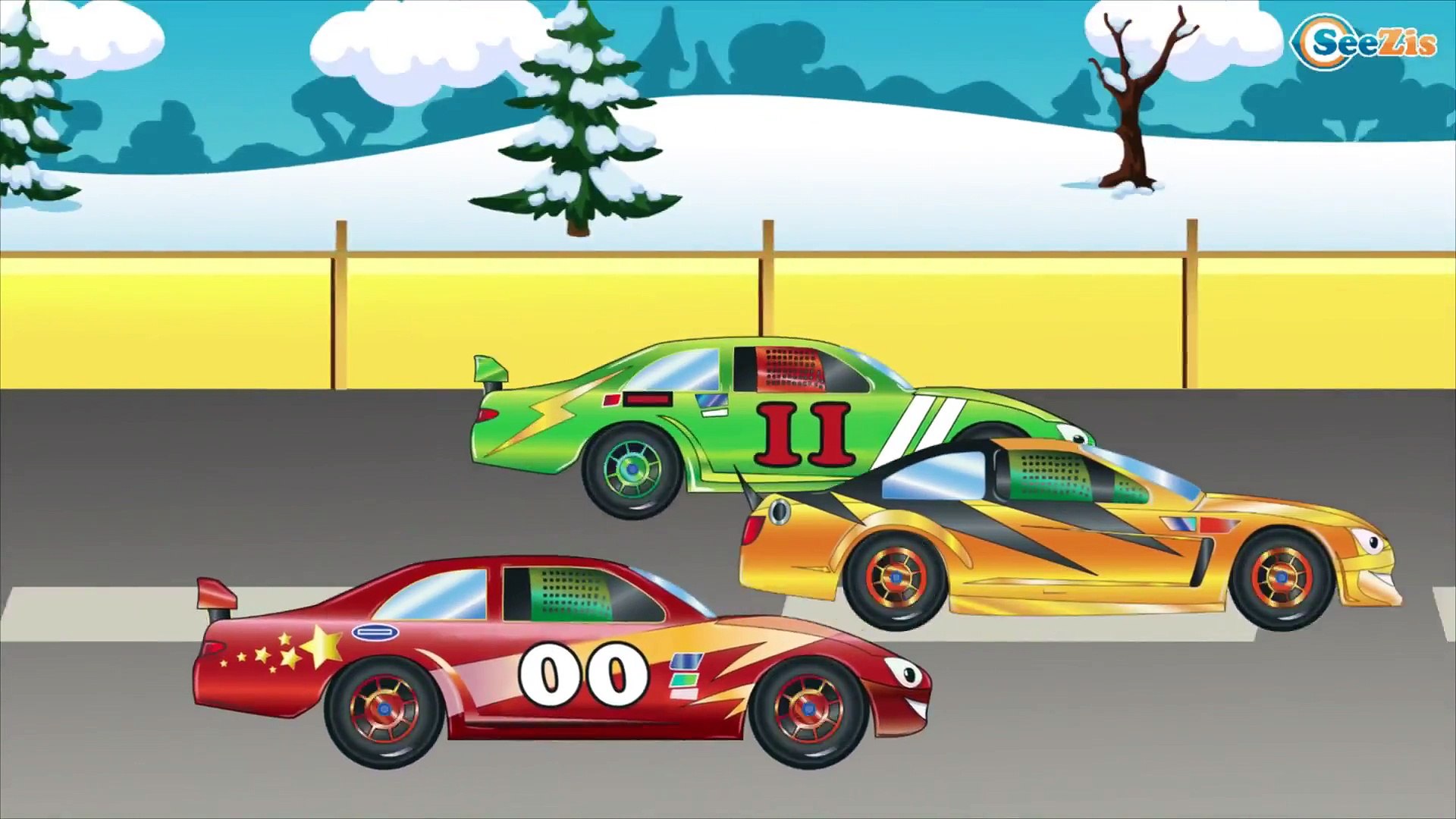Dibujo animado para Niños. Coches de Carreras, Camión de Bomberos -  Caricaturas para Bebés – Видео Dailymotion