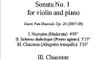 Violin Sonata No. 1, Op. 26 - III. Chaconne