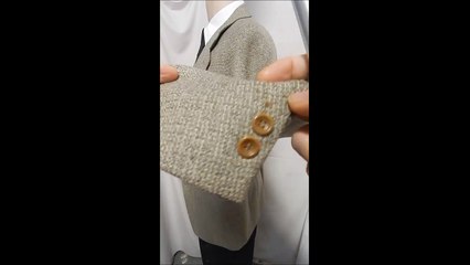 D23 DAVIS23 42R Wool CANALI BLAZER 24" arms SPORT COAT JACKET BEIGE PATCH POCKETS