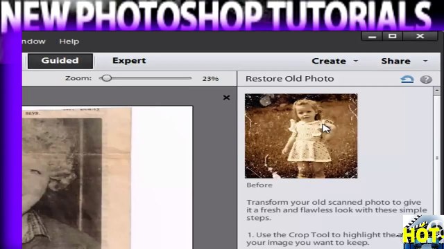 Tutorial Photoshop Elements 12_ How to Restore and Repair an Old Black & White Photo