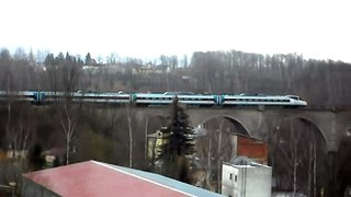 Pendolino na chebském viaduktu 24. 12. 2011