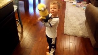 Brady and Josie playing Christmas morning Dec 25,