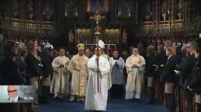 Les funérailles de René Angélil accompagné par la chanson pour que tu m'aimes encore