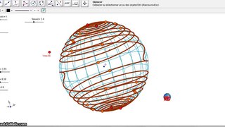 3D curves on a sphere(Geogebra4.25 )