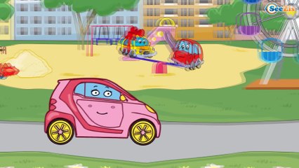Grúa, Excavadora, Camión - Coches para niños. Capitulos Completos - Caricaturas de Carros